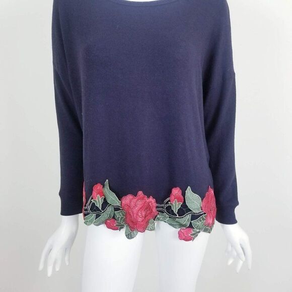 Altar'd State Rose Embroidered Crewneck Sweatshirt - Picture 3 of 6